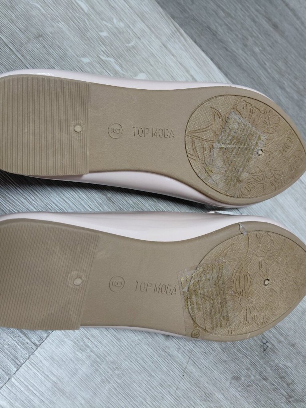 TOP Moda Women Rhinestone Ballet Flats Sparkly Lightweight Bow Light PinkSize 9 - Picture 4 of 7